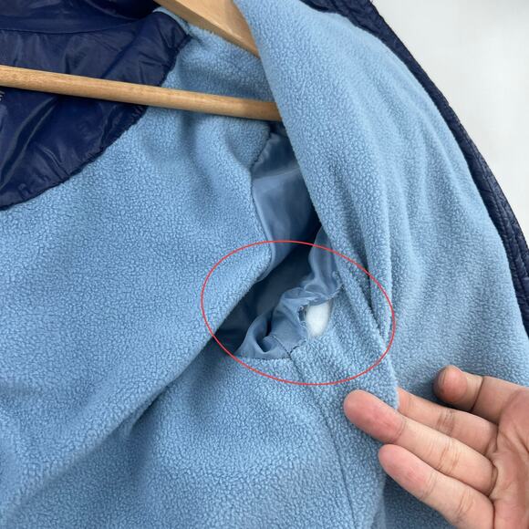 Michael Kors 10/12 MEDIUM Girls Purplish Blue Puff Parka Stadium Jacket - Picture 9 of 13